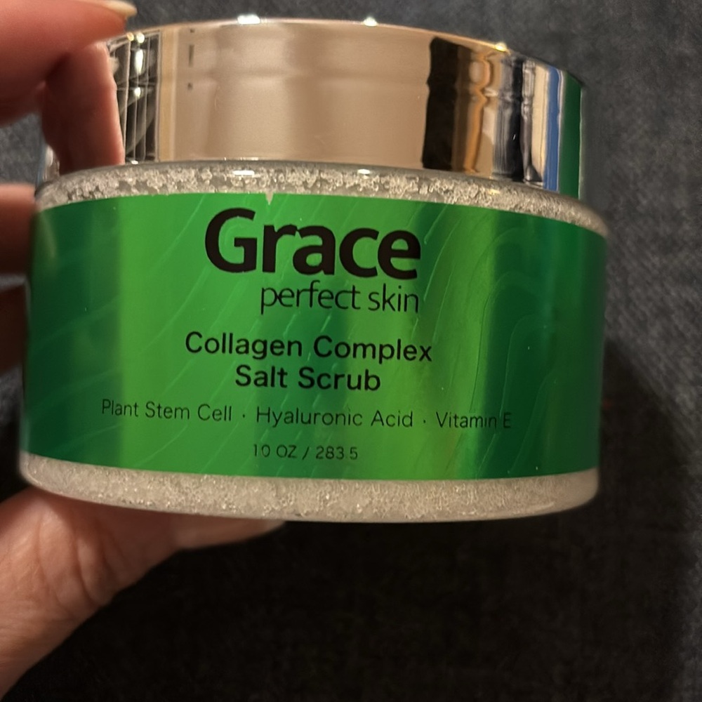 Collagen Salt Scrub w Plant Stem Cells Vit E & Hyaluronic Acid 10oz BNIB - Picture 7 of 7
